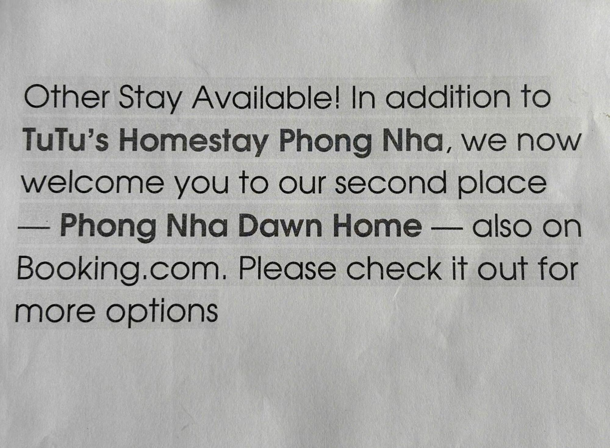Tutu'S Homestay Phong Nha Exterior foto